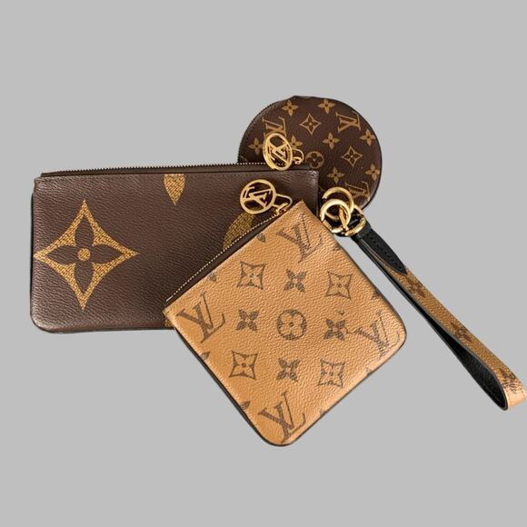 LOUIS VUITTON Brown Beige Monogram Coated Canvas Handbag - Picture 1 of 15